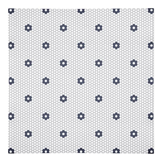 Floral Tile Pattern 10" x 10" Cotton Twill Napkin